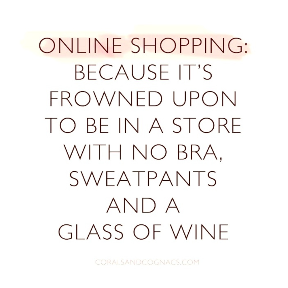 Perfect way to shop tonight! 🍷🍷🍷
